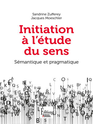 cover image of Initiation à l'étude du sens. 2e édition